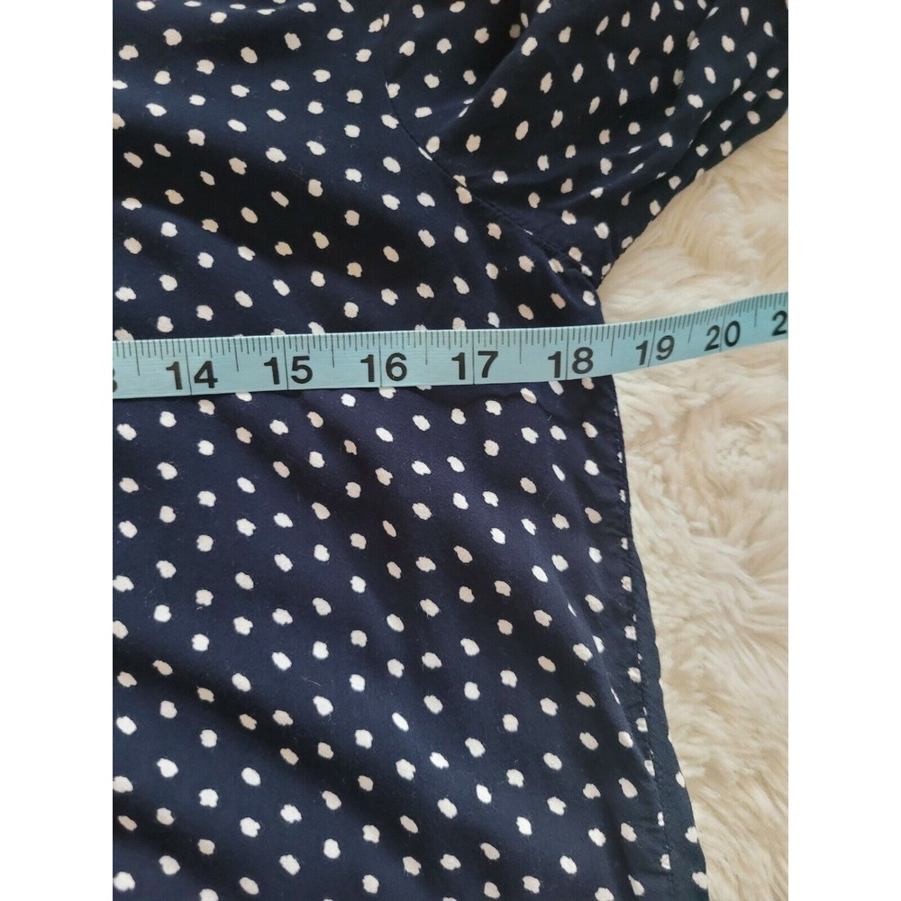 Zara Basic Womens Polka Dot Hidden Button Front T… - image 6